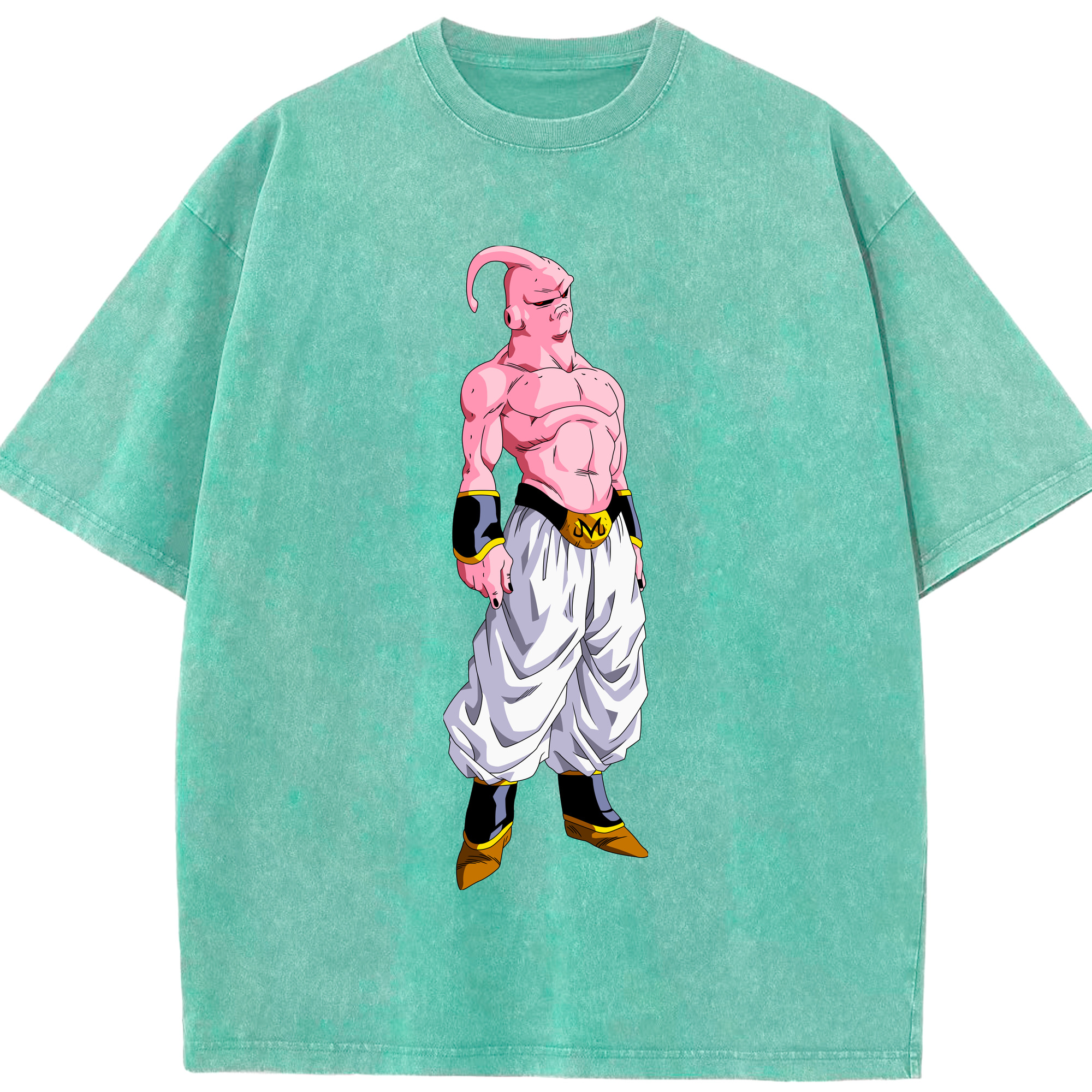 ドラゴンボール 魔人ブウ DRAGON BALL Majin Buu 綿100% ヴィンテージ風 半袖Tシャツ（フロントプリント）